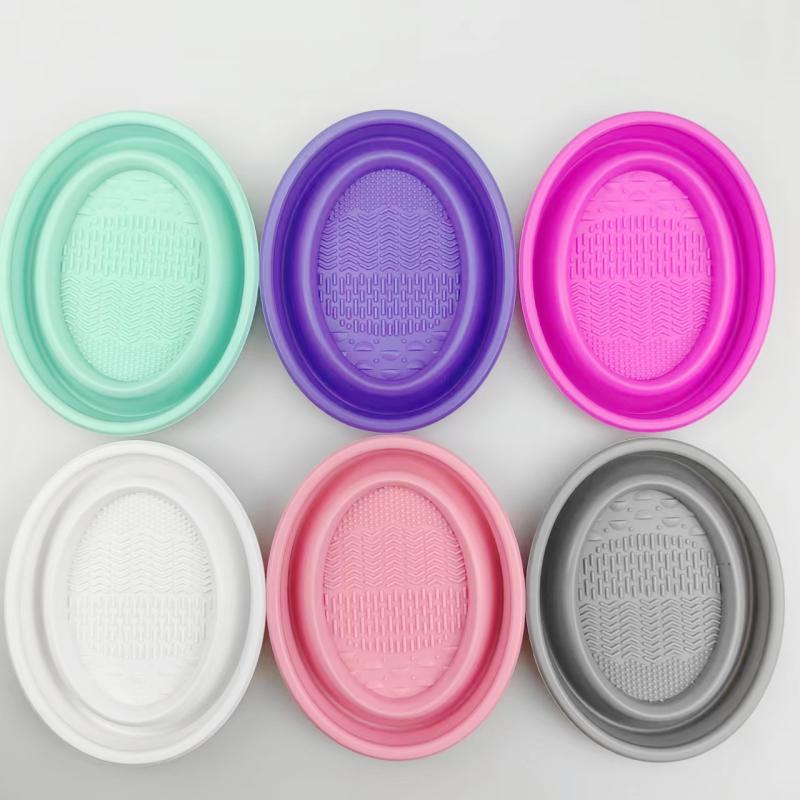 Beauty Makeup Brushes - Folding Powder Puff Cleaning Bowl Eyeshadow