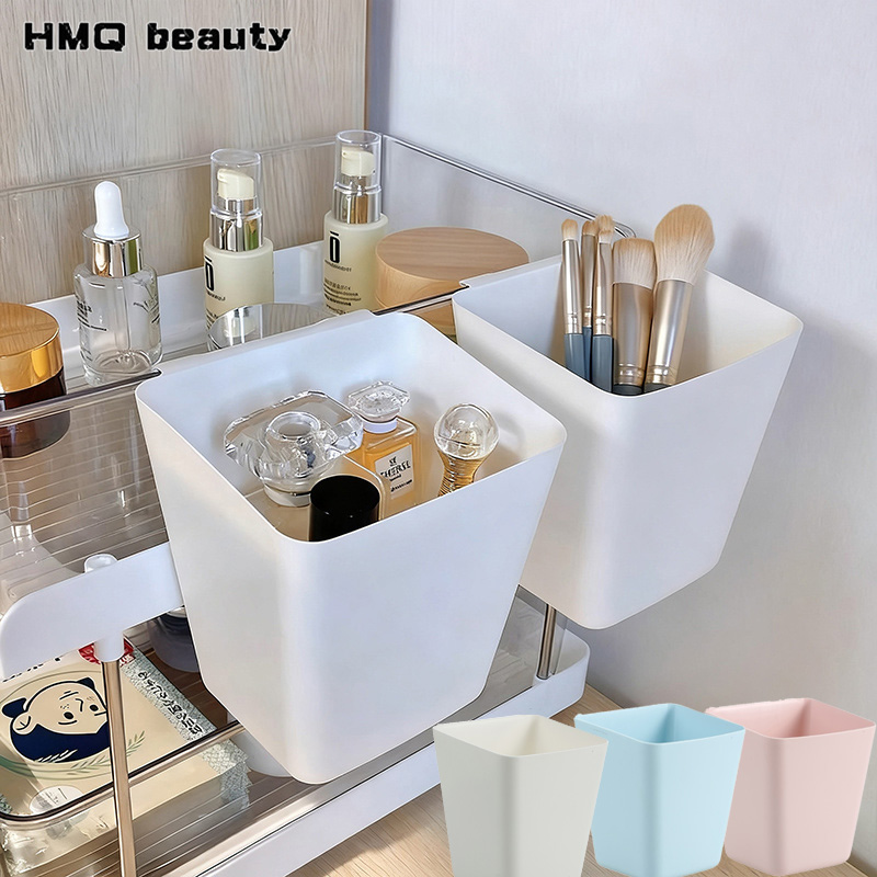 Beauty And Makeup Quotes - 2/1pc Hanging Storage Bucket Cart Kitchen