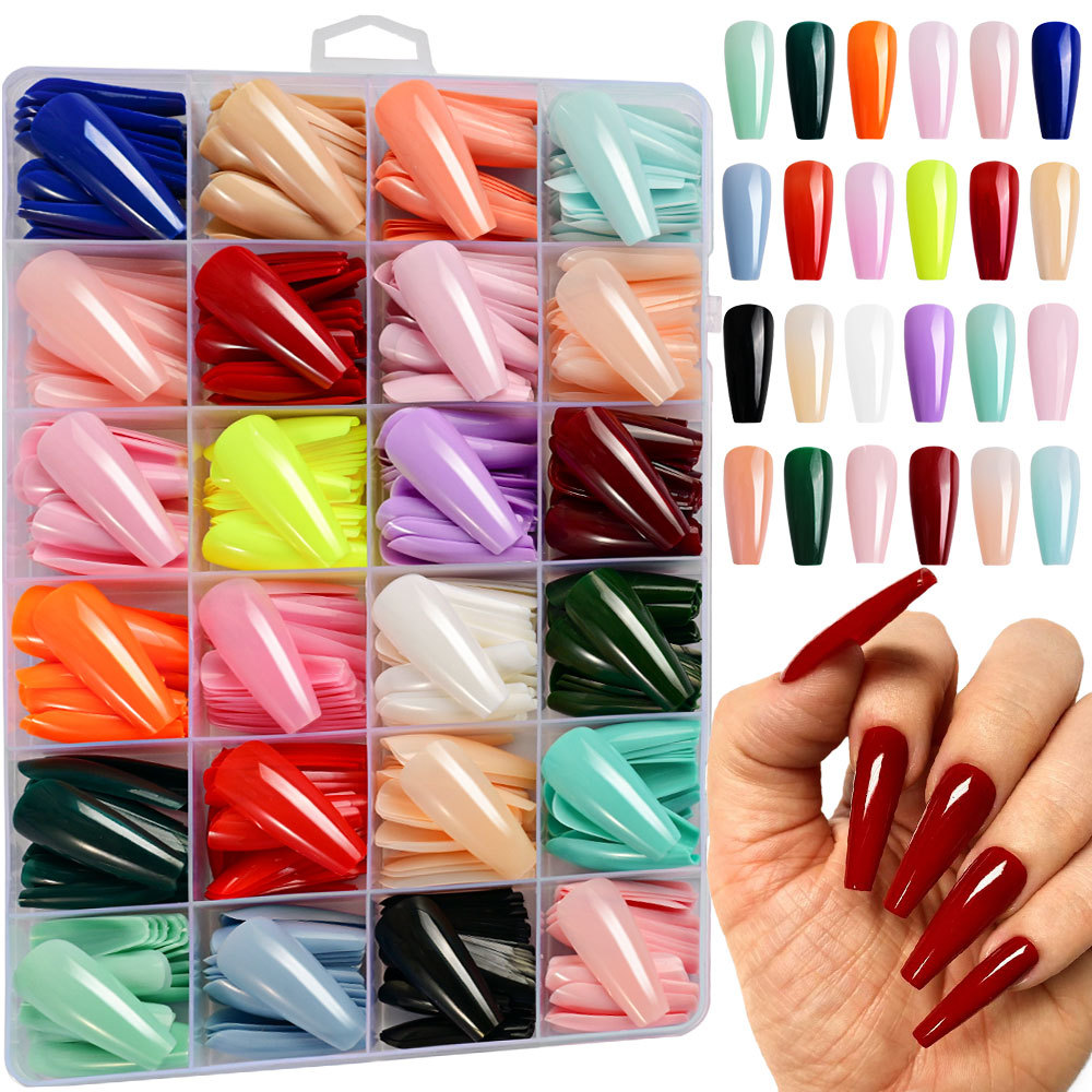 576pcs/Box Colorful Fake Nails - огляд і ціна Nail Extension Tips