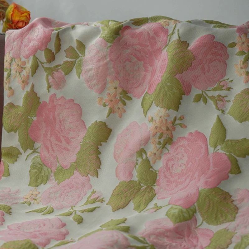 Yarn-dyed Jacquard Fabric Pink - огляд і ціна Beauty Flower Makeup