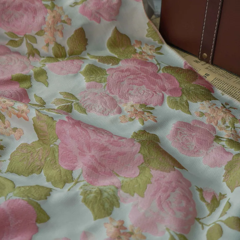 Yarn-dyed Jacquard Fabric Pink - огляд і ціна Beauty Flower Makeup