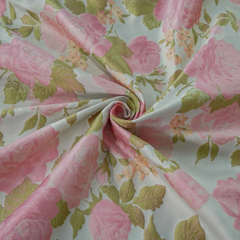 Yarn-dyed Jacquard Fabric Pink - огляд і ціна Beauty Flower Makeup