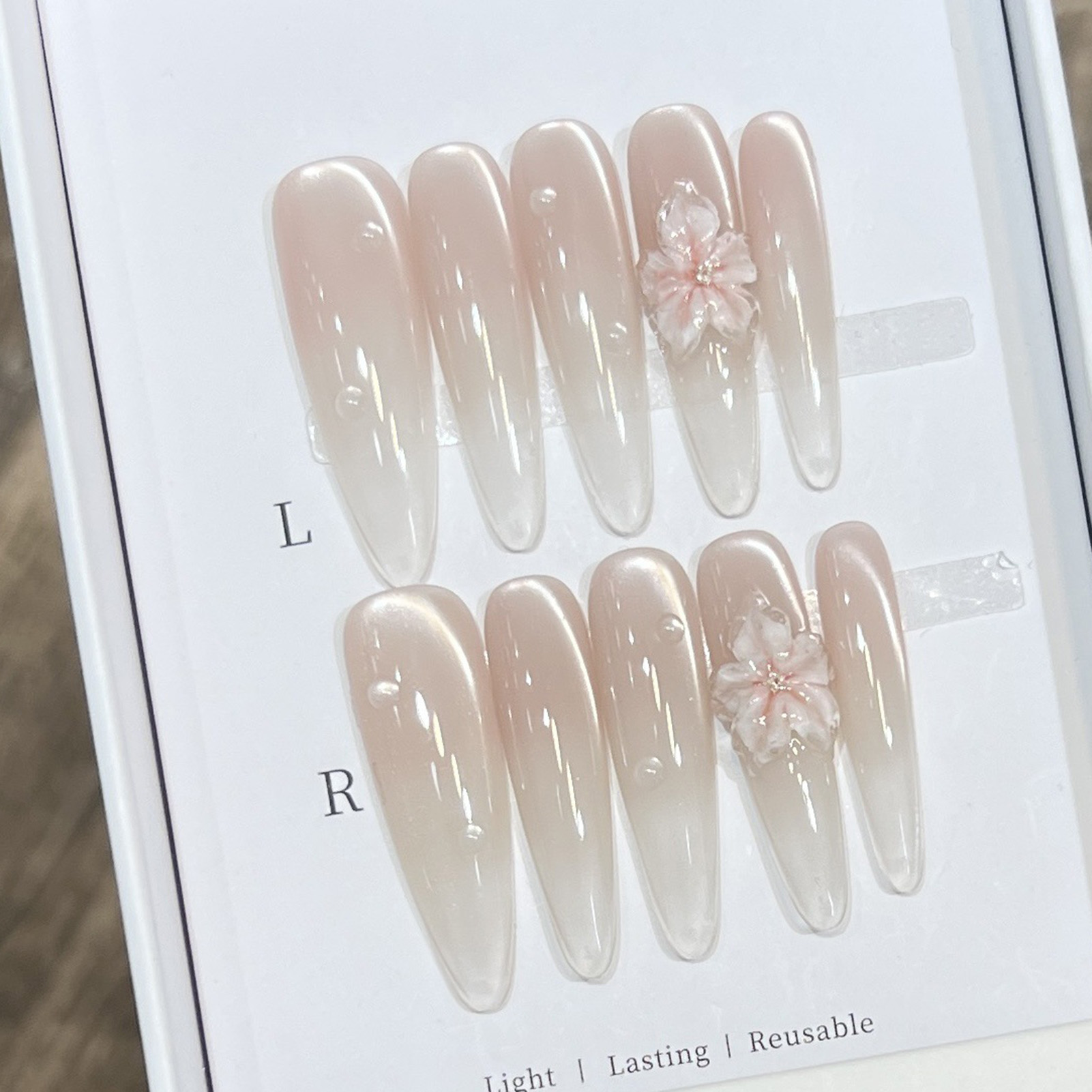 10pcs Long Almond Fake Nails T - огляд і ціна Nail Extension Tips