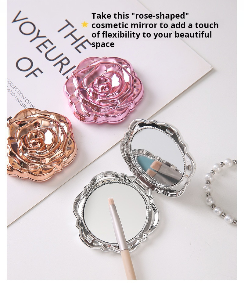 1PC Portable Mini Mirror Retro - огляд і ціна Beauty Flower Makeup