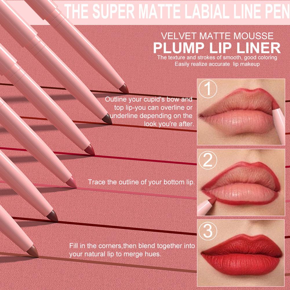6Pcs Lipstick Lip Liner Pencil - огляд і ціна Beauty Flower Makeup