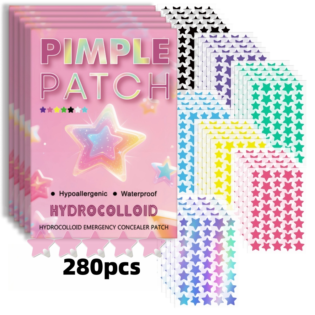 280pieces of multi-color star  - огляд і ціна Pressed Powder Foundation