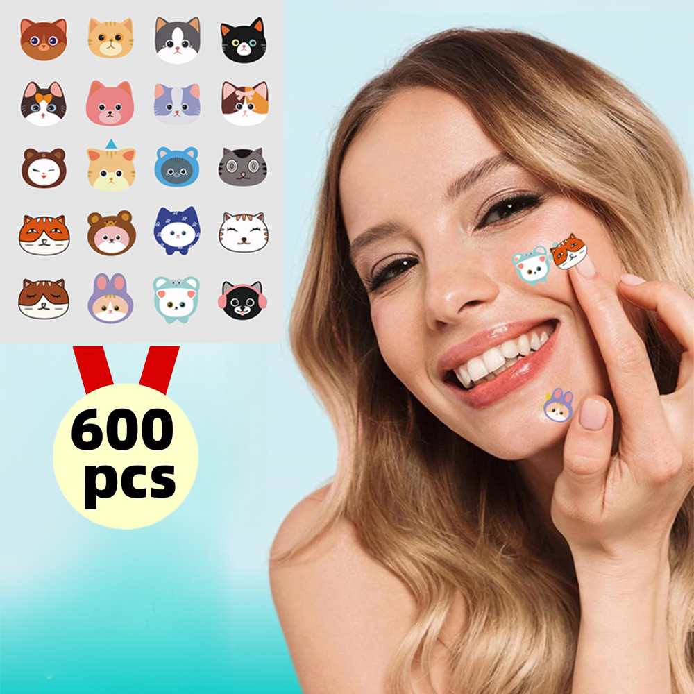 600 Pieces of Cartoon Cat Acne - огляд і ціна Pressed Powder Foundation
