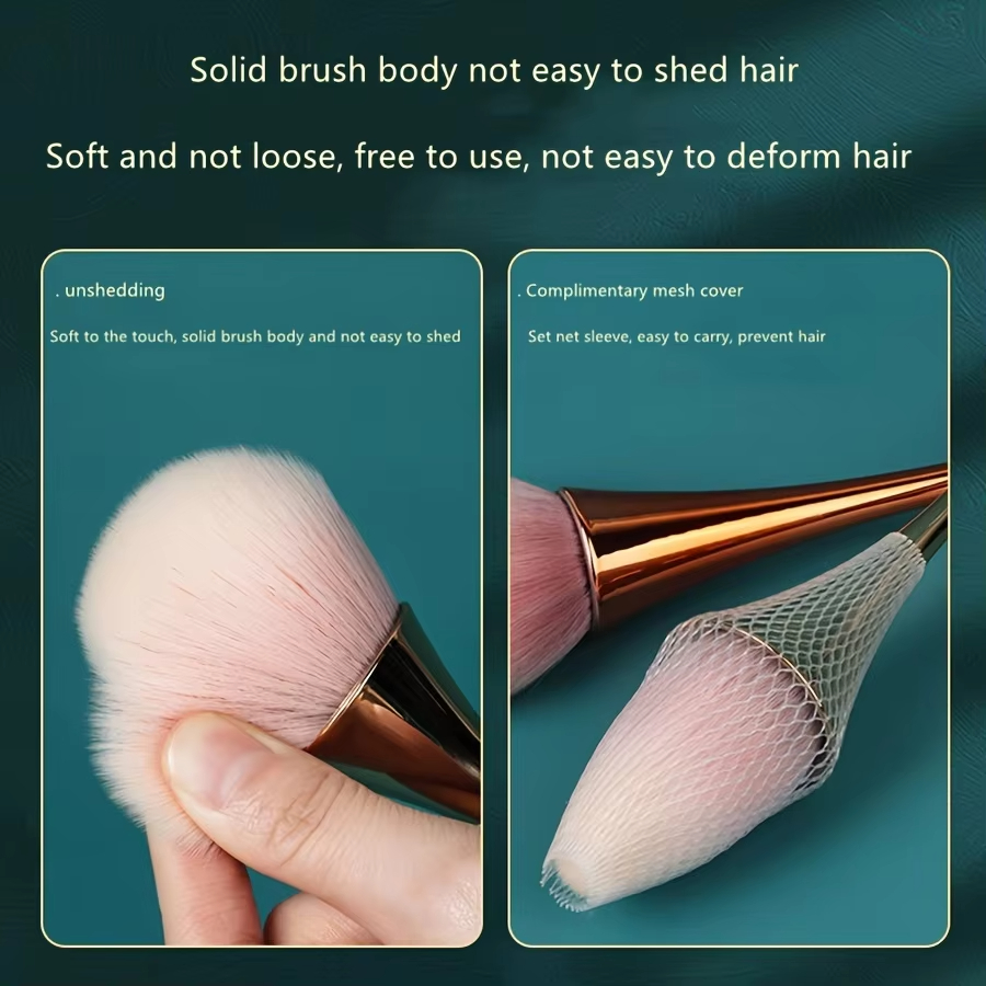 Rose Golden Fan Makeup Brush,C - огляд і ціна Beauty Flower Makeup
