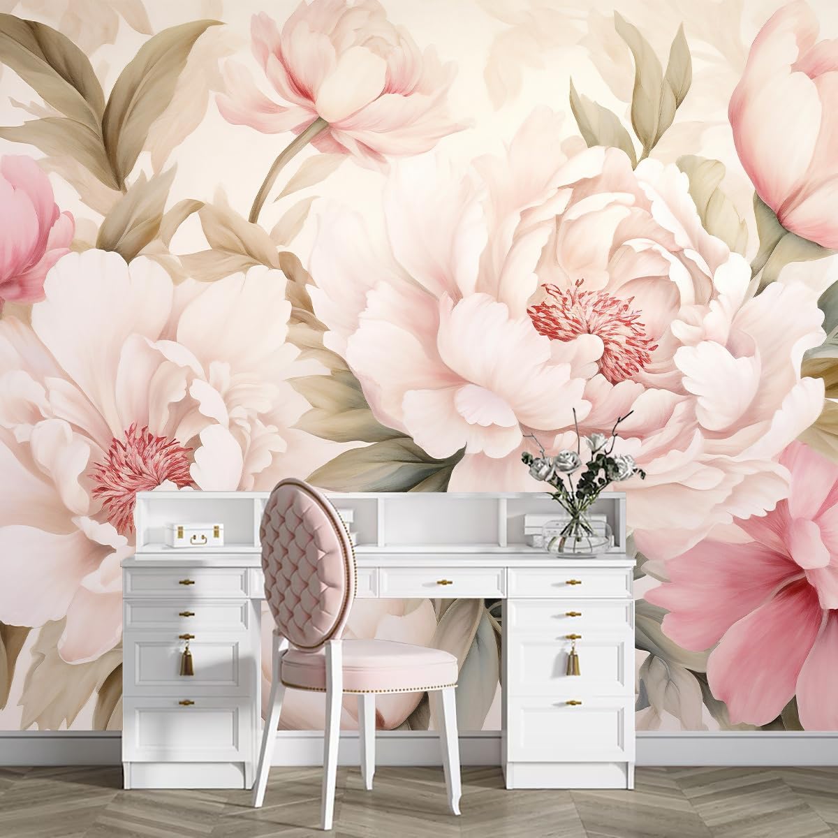 Elegant Peony Floral Mural Wal - огляд і ціна Beauty Flower Makeup