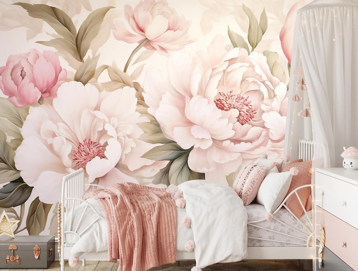 Elegant Peony Floral Mural Wal - огляд і ціна Beauty Flower Makeup