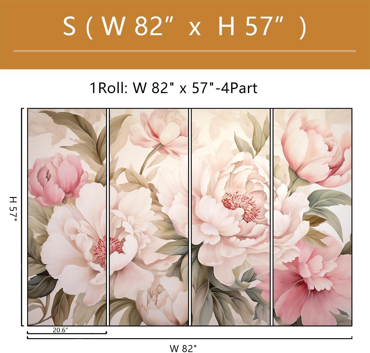 Elegant Peony Floral Mural Wal - огляд і ціна Beauty Flower Makeup