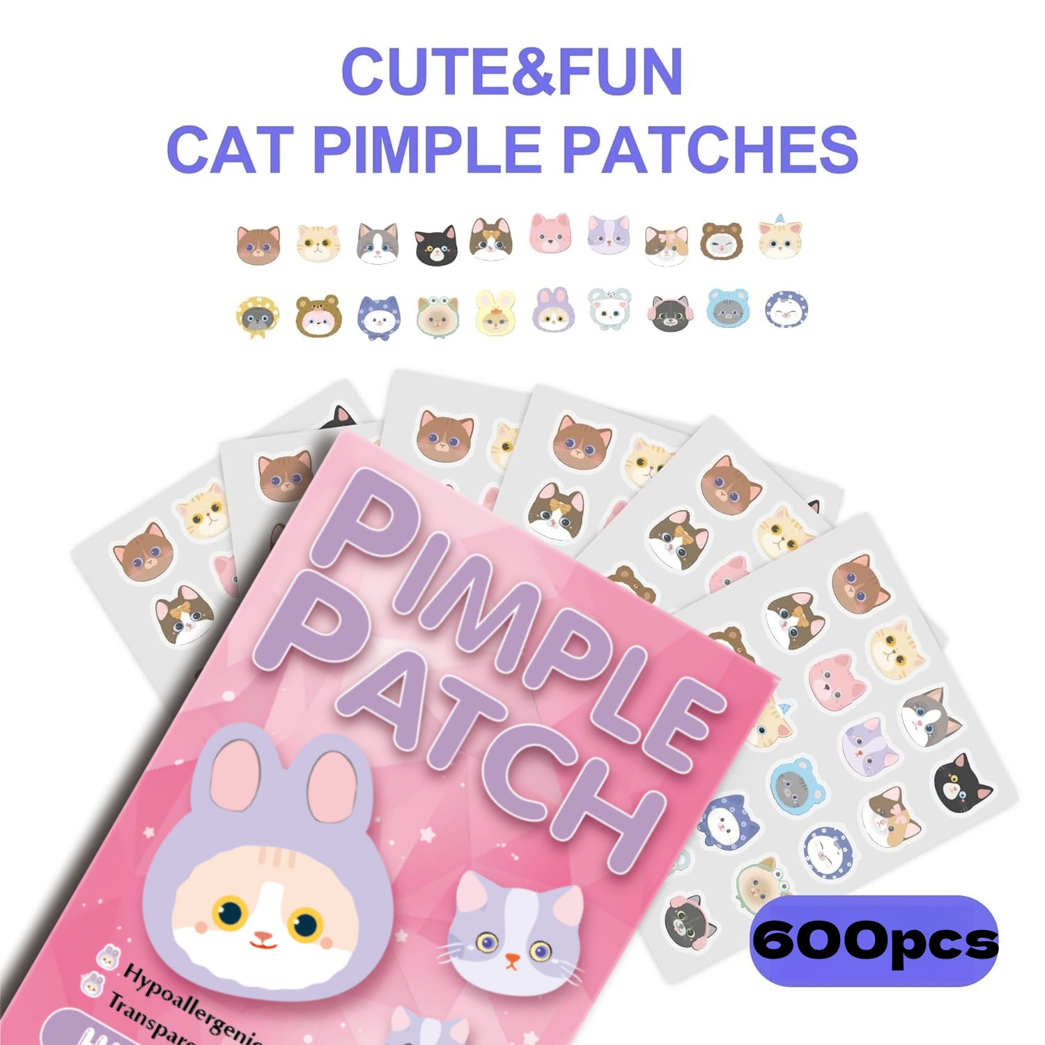600pcs Cartoon acne patch, cut - огляд і ціна Pressed Powder Foundation