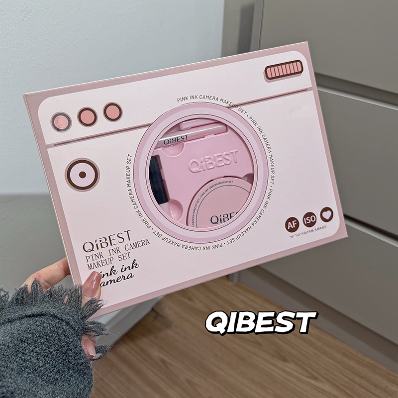 QIBEST Pink Camera Makeup Set  - огляд і ціна Beauty Makeup Kit Box