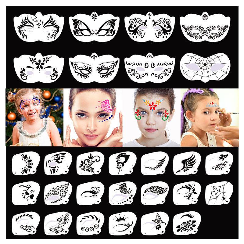 ▶8/20PCS Face Paint Stencils P - огляд і ціна Beauty Makeup Pictures