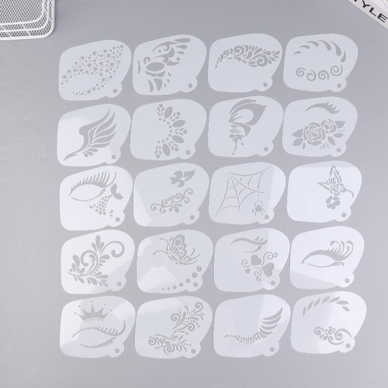 ▶8/20PCS Face Paint Stencils P - огляд і ціна Beauty Makeup Pictures