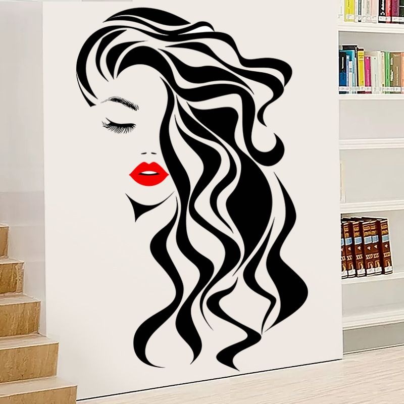 Fashion Female Face Wall Stick - огляд і ціна Beauty Makeup Wallpaper